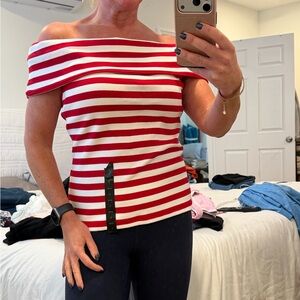 Banana Republic off the shoulder shirt. New with tags. Petite large.